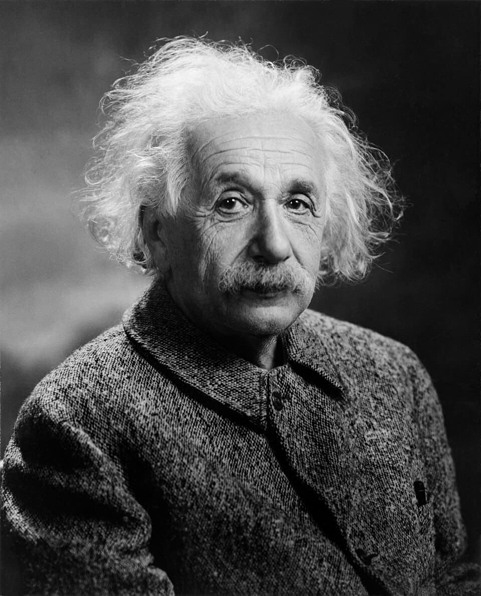 Retrato de Albert Einstein en 1947, foto de Oren Jack Turner