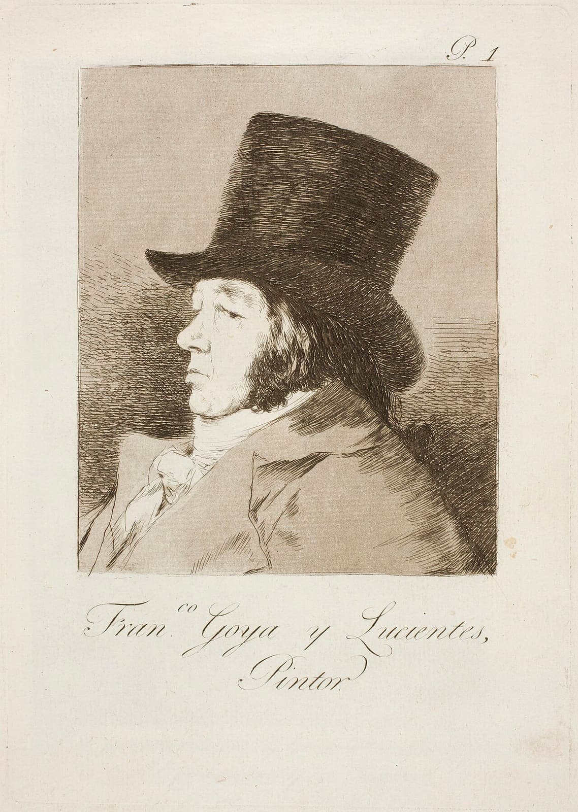 Autorretrato de Goya en Los Caprichos
