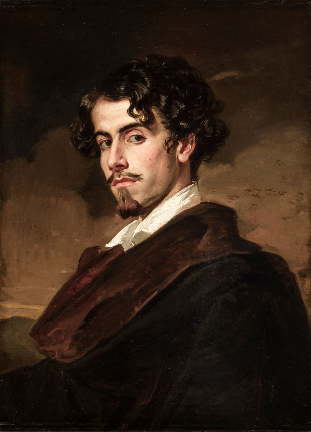 Retrato de Gustavo Adolfo Bécquer pintado por su hermano Valeriano