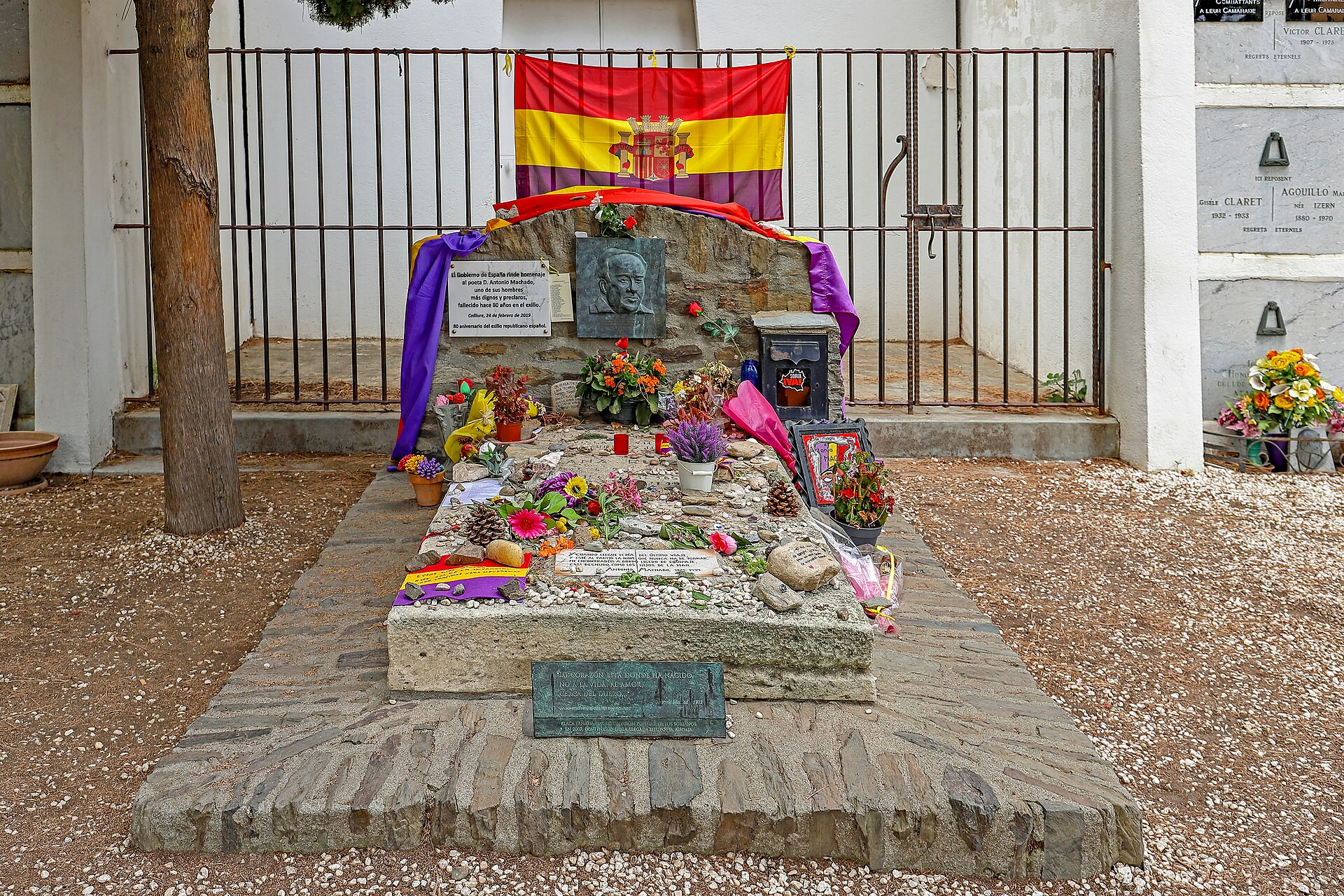 Tumba de Antonio Machado en Collioure