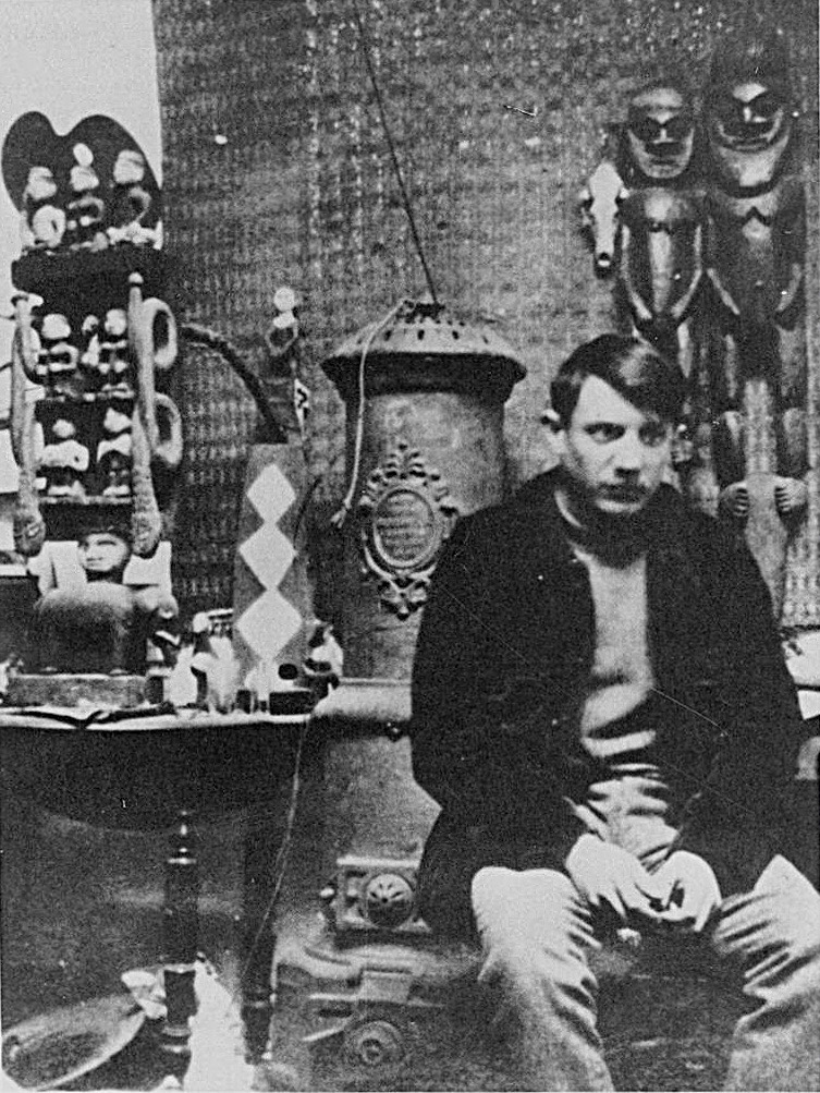 Picasso en su estudio de Montmartre, 1908